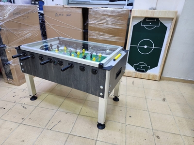 Table de baby-foot en aluminium avec pieds, modèle Tornado en verre pour la maison et le bureau - 7