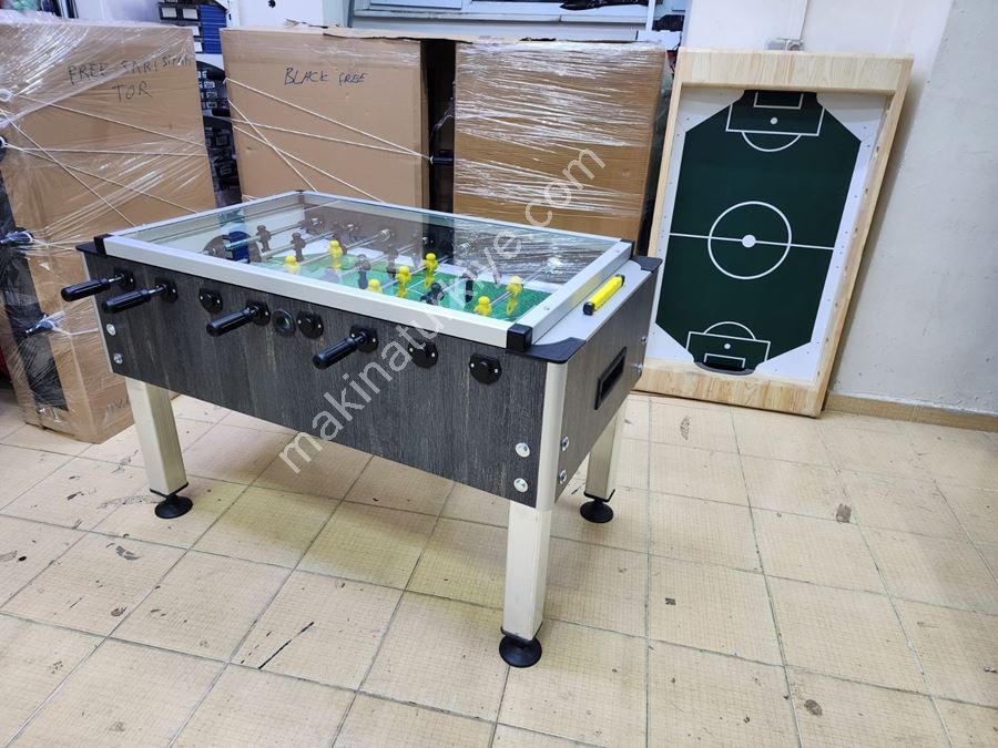 Table de baby-foot en aluminium avec pieds, modèle Tornado en verre pour la maison et le bureau