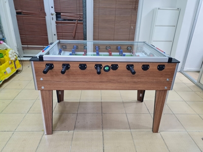 Wood Color Glass Certified Home and Office Type Foosball Table - 1