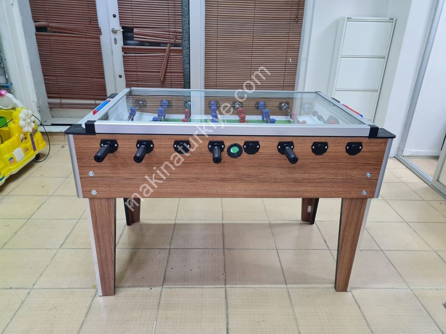 Wood Color Glass Certified Home and Office Type Foosball Table