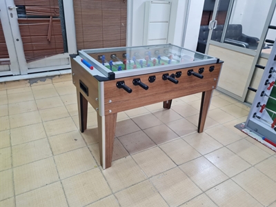 Wood Color Glass Certified Home and Office Type Foosball Table - 6