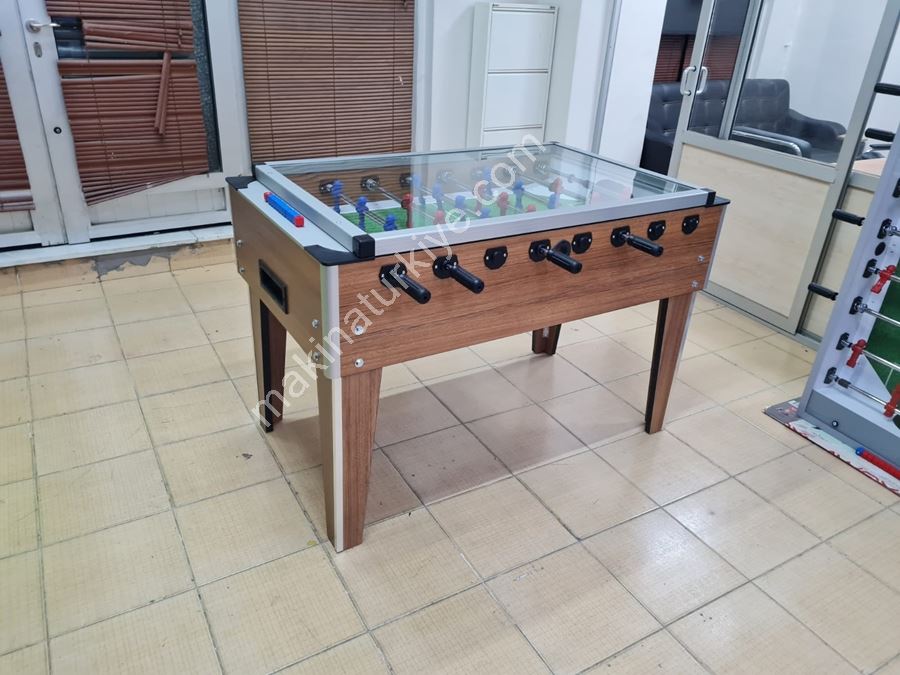 Wood Color Glass Certified Home and Office Type Foosball Table
