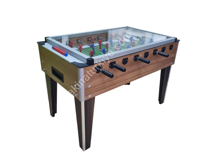 Wood Color Glass Certified Home and Office Type Foosball Table