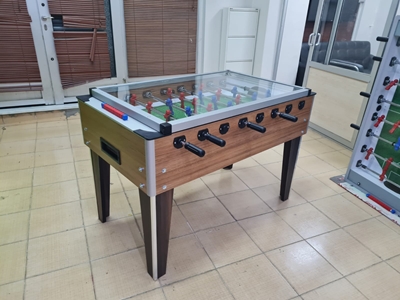 Wood Color Glass Certified Home and Office Type Foosball Table - 4