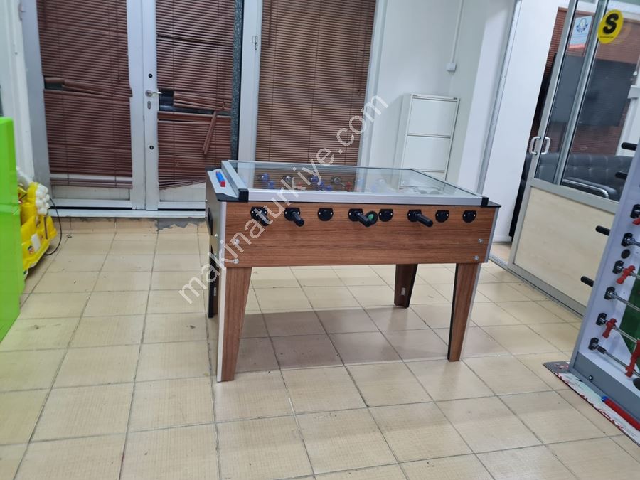 Wood Color Glass Certified Home and Office Type Foosball Table