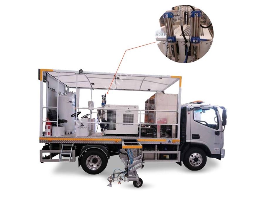 1200 Litre Airless (Havasız) Yol Çizgi Kamyon Üst Yapısı
