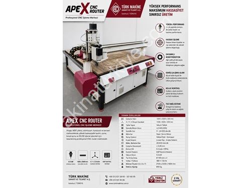 210x280x15 cm Cnc Ahşap İşleme Makinası