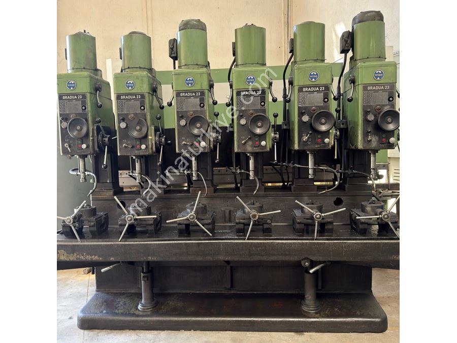 23mm 6'lı Sıralı Şanzımanlı Matkap Tezgah