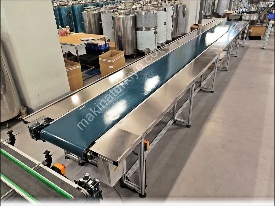 Ambalaj Paketleme ve Ürün Kutuluma PVC Bantlı Konveyör Sistemi