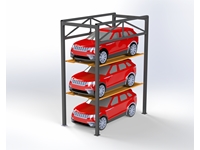 4 Kolonlu 3 Katlı Otopark Sistemi