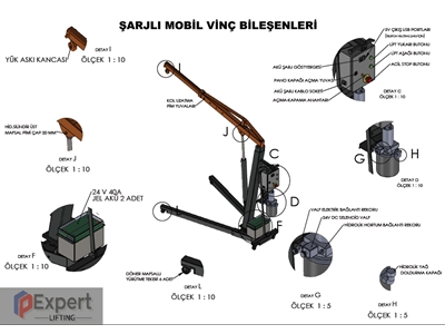 Mobil Şarjlı Pratik Garaj Vinç - 1