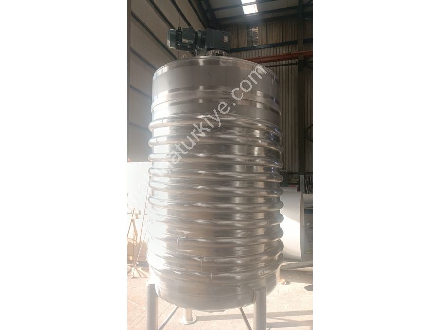 Paslanmaz Reaktör Serpantin Isıtmalı Karıştırıcılı Tank