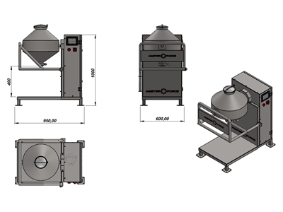 50 Litre Laboratuvar Tip Konik Mikser - 1