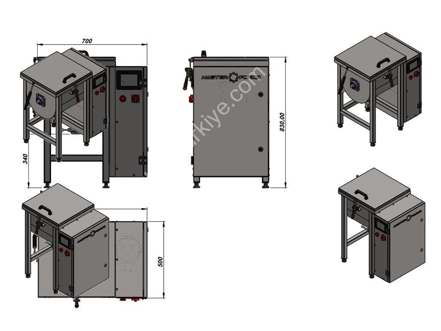 50 Litre Laboratuvar Tip Ribbon Mikser