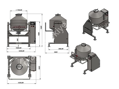 200 Litre Konik Mikser