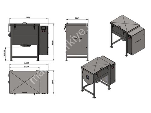 500 Litre Ribbon Mikser