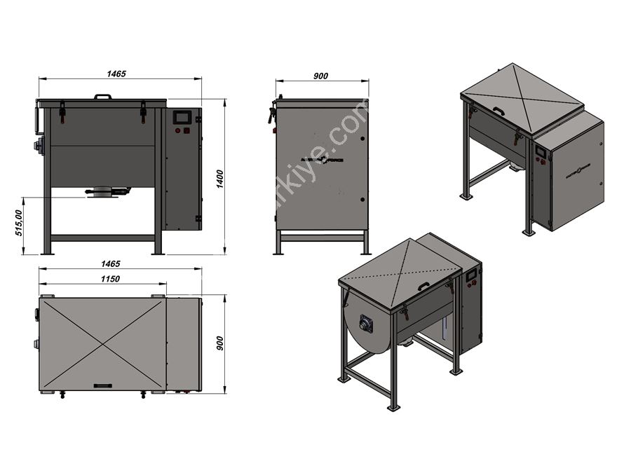 500 Litre Ribbon Mikser