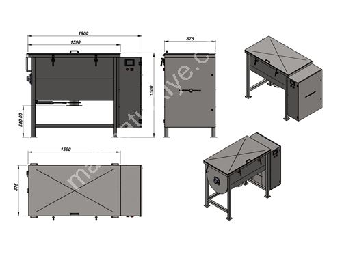 750 Litre Ribbon Mikser