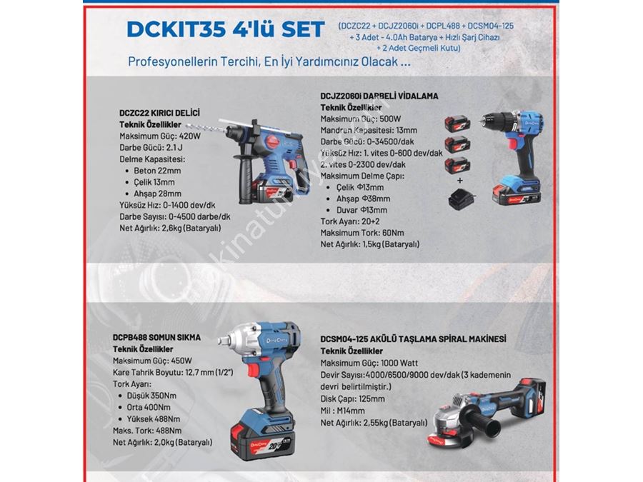 Dckıt35 - 4 Lü Set