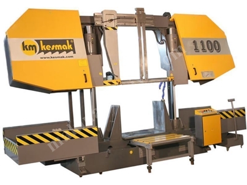 Sütunlu Yarım Otomatik Şeritli Testere Tezgahı - 1100 mm