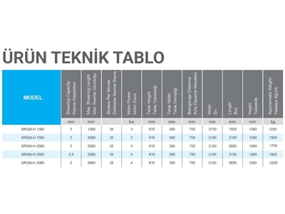 Giyotin Makas ( 2060 X 3 Mm ) SRGM-H 2060 - 5