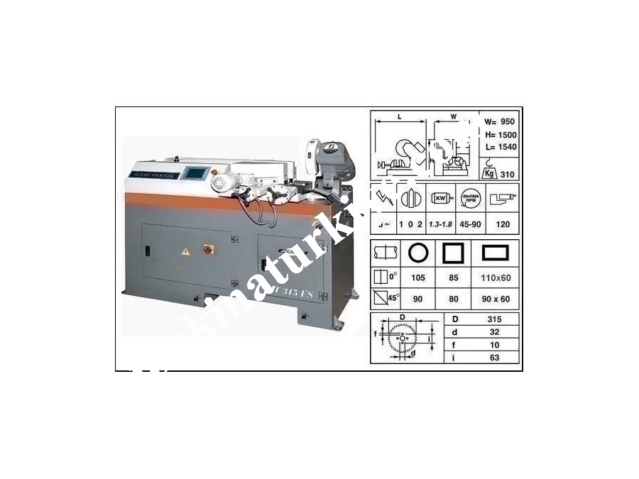 Tam Otomatik Daire Testere Makinesi / İleri Teknik Dt 315 Fs 