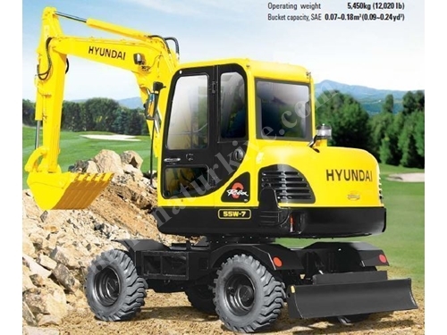 Lastikli Mini Ekskavatör ( 5,45 Ton )