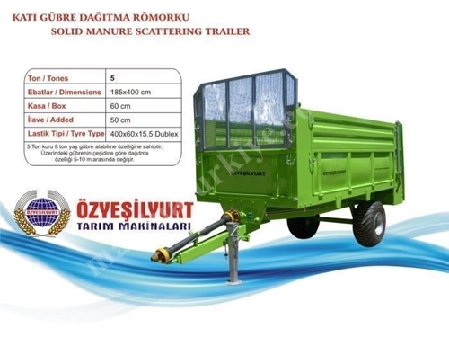 Solid Fertilizer Spreader Trailer / Öz Yesil Yurt Makina Oyt02