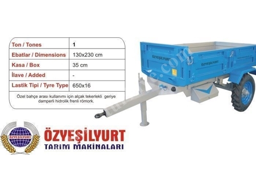 Solid Fertilizer Distributor Trailer / Öz Yesil Yurt Machinery Oyt06