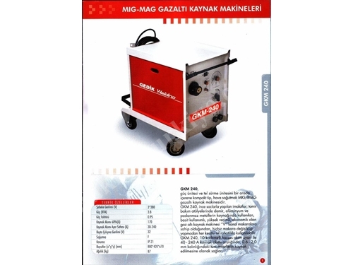 Gazaltı Kaynak Makinesi / Gedik Welding Gkm 240
