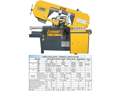 Tam Otomatik Şerit Testere - 280 mm - 1