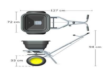 54 Kg Granüle Gübre Çim Tohumu ve Tuz Serpme Makinası - 3