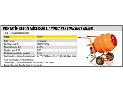 Betoniyer Makinası Küçükoğlu Makine KMS - 2