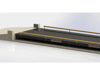 80-100 Ton Capacity Mobile Steel Platform Vehicle Scale
