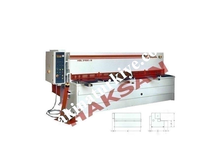 HGL 3100x6 Hidrolik Giyotin Makas 