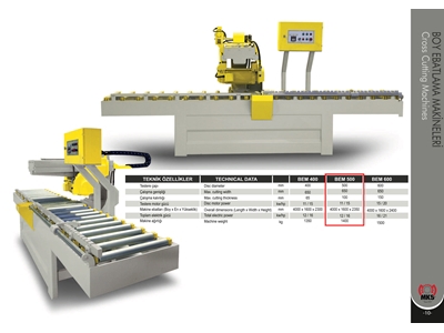 BEM 500 10 cm Mermer Baş Kesme Kafa Kesme Boy Ebatlama Makinesi 