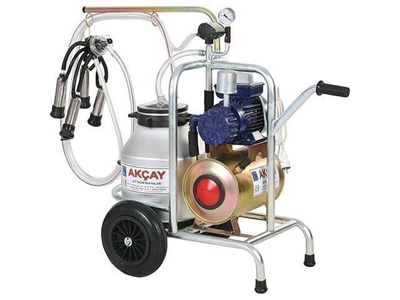 Kuru Motor Sistemli, Tekli Arabalı Süt Sağım Makinesi / Akçay Ak-Mk-1k/S-107 - 0