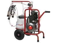 Kuru Motor Sistemli, Tekli Arabalı Süt Sağım Makinesi / Akçay Ak-Mk-1k/S-100