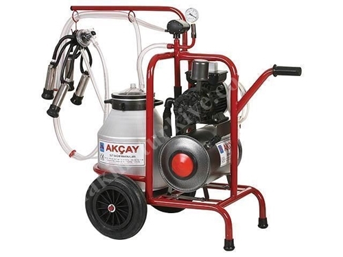 Kuru Motor Sistemli, Tekli Arabalı Süt Sağım Makinesi / Akçay Ak-Mk-1k/S-100