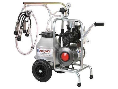 Tekli Arabalı, Kuru Motor Sistemli Süt Sağım Makinesi / Akçay Ak-Mk-1k/S-104