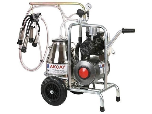 Tekli Arabalı, Kuru Motor Sistemli Süt Sağım Makinesi / Akçay Ak-Mk-1k/S-105