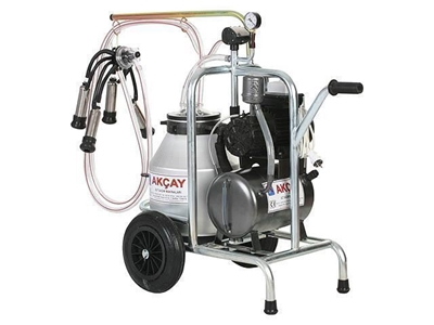 Tekli Arabalı Süt Sağım Makinesi  Akçay AK-MK-1T/S-202 - 0