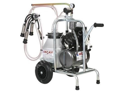 Tekli Arabalı Süt Sağım Makinesi  Akçay AK-MK-1T/S-202