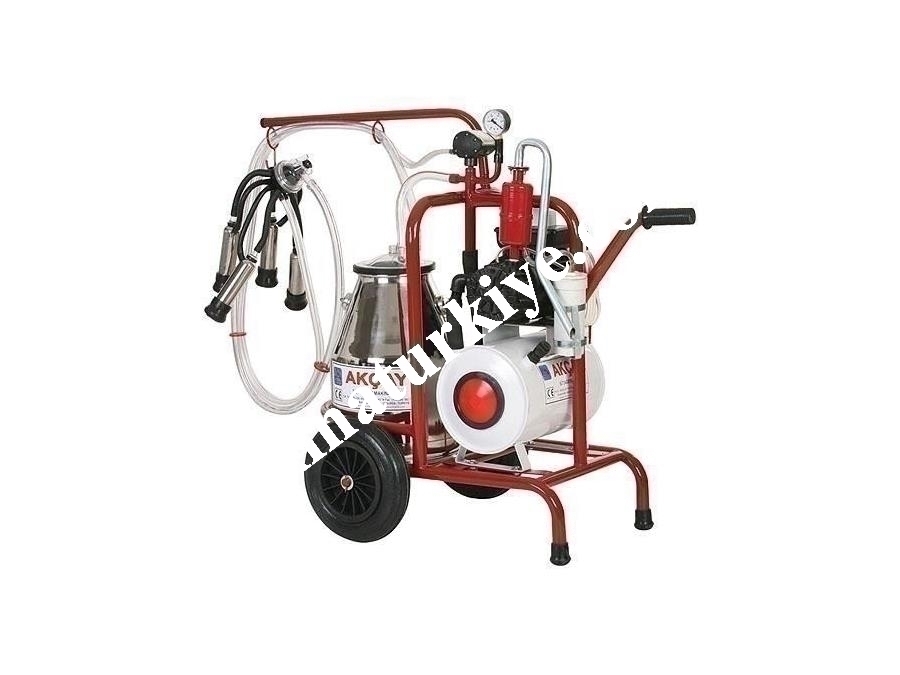 Tekli Arabalı Süt Sağım Makinesi Yağlı Motor Sistemli/ Akçay Ak-Mk-1y/S-303