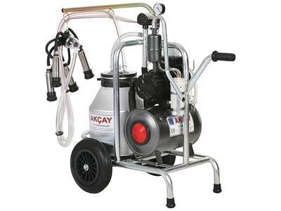 Tekli Arabalı Süt Sağım Makinesi Yağlı Motor Sistemli/ Akçay Ak-Mk-1y/S-304 - 0
