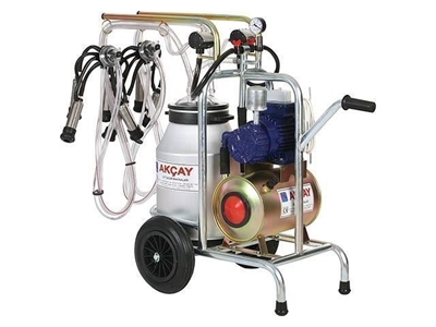Kuru Motor Sistemli,Çiftli Arabalı Süt Sağım Makinesi / Akçay Ak-Mk-2k/S-110 - 0