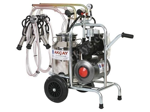 Çiftli Arabalı Süt Sağım Makinesi Kuru Motor Sistemli