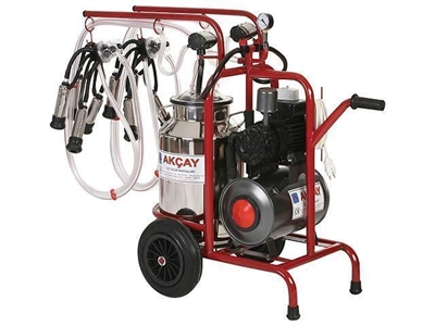 Çiftli Arabalı, Kuru Motor Sistemli Süt Sağım Makinesi / Akçay Ak-Mk-2k/S-114 - 0