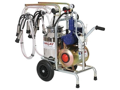 Çiftli Arabalı Süt Sağım Makinesi Yağlı Motor Sistemli  / Akçay Ak-Mk-2y/S-314 - 0