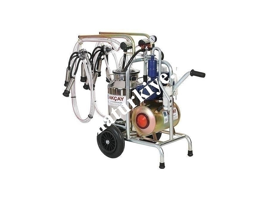 Çiftli Arabalı Süt Sağım Makinesi Yağlı Motor Sistemli  / Akçay Ak-Mk-2y/S-314